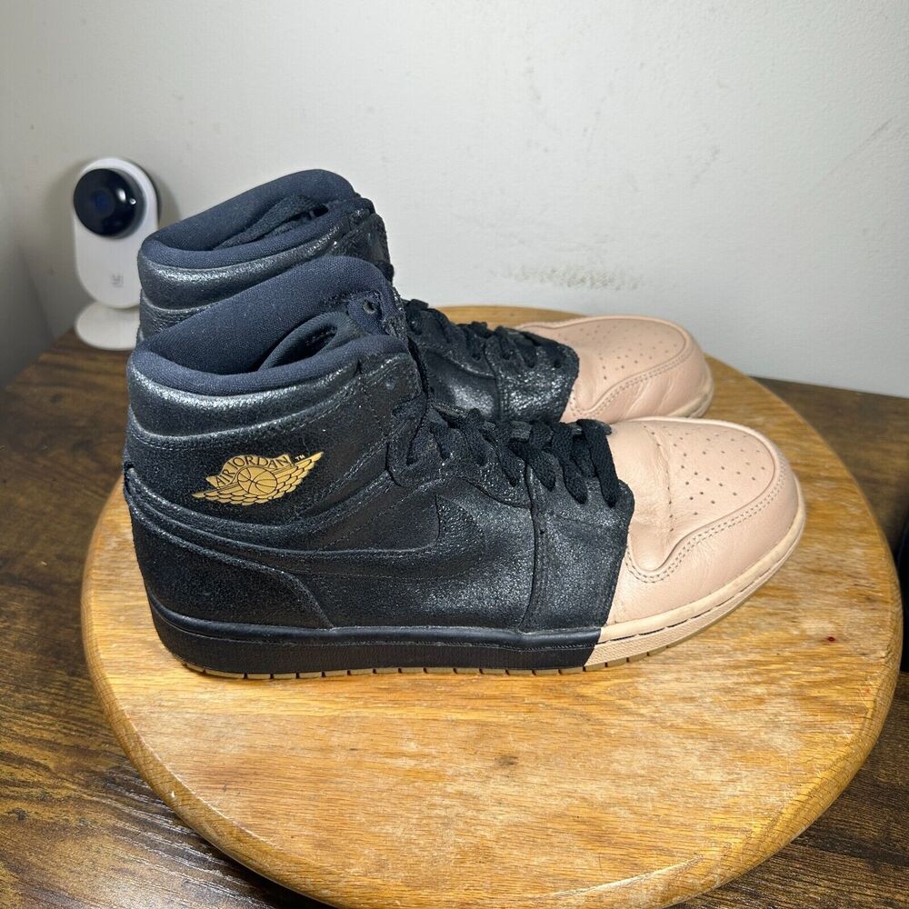 Nike‎ Jordan 1 Retro High Dip-Toe Black Shoes Women's Size 9.5 AH7389-007